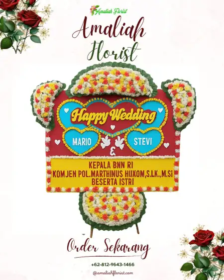 Papan Bunga Pernikahan Ibuah